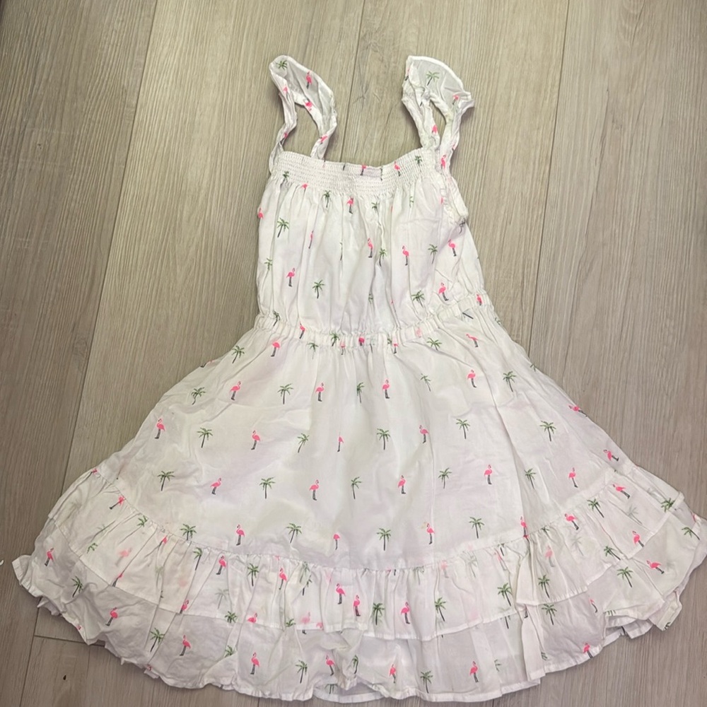 Janie and Jack flamingo palm ruffle dress 🦩